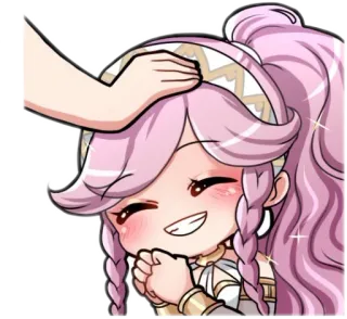 😊 Anime, Desenho animado, Fofo, Chibi, Tapinha, Tapinha na cabeça whatsapp sticker