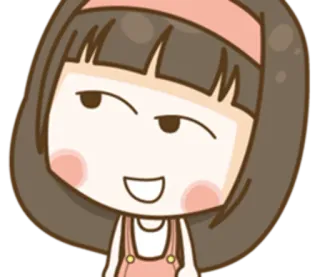 😏 dessin animé, fille, mignon, animé, manga, illustration, chibi telegram sticker