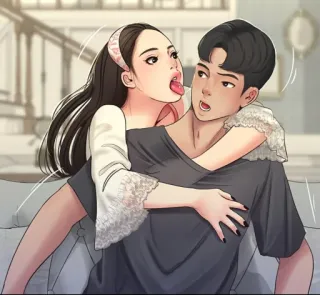 😒 cặp đôi, ôm, lãng mạn, webtoon, hoạt hình whatsapp sticker