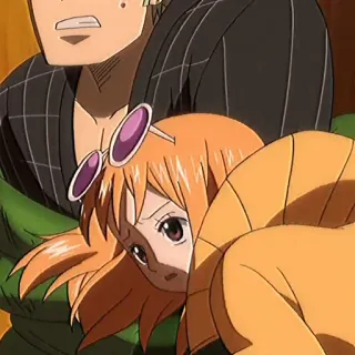 🍊 Nami One Piece Anime, Nami, One Piece, Piratas del Sombrero de Paja, Chica anime, Dibujo animado telegram sticker