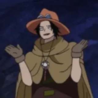 😅 Ace One Piece Аниме, Ван Пис, Эйс, Пожимает плечами telegram sticker