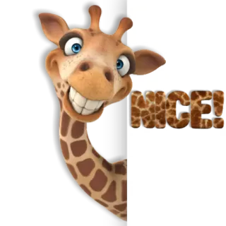 😍 NIGER! Giraffe, beleidigend, Aufkleber, Cartoon telegram sticker