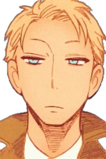 😒 Loid Forger Spy × Family Anime, Spy × Family, Loid Forger, serio, rubio, personaje telegram sticker