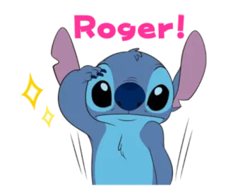 😀 Stitch Plagiarist! Cartone animato, Alieno, Carino, Blu, Disney telegram sticker