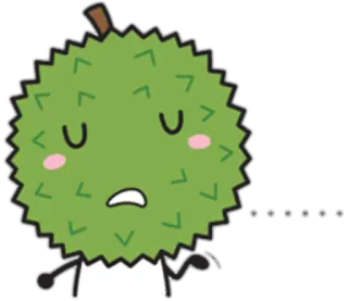 💁 DURIAN STATUS Durian, Owoc, Kreskówka, Status, Wyrażenie telegram sticker