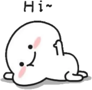 👋 Hi~ Cartoon, Middelvinger, Aanstootgevend, Schattig, Hoi telegram sticker