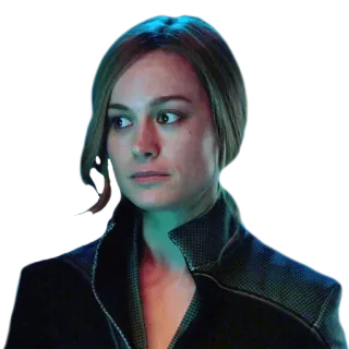 😏 Carol Danvers Captain Marvel 惊奇队长, 卡罗尔·丹弗斯, 布丽·拉尔森, 超级英雄, 复仇者, 漫威电影宇宙 telegram sticker