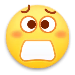 😩 Emoji, zszokowany, zaskoczony, przestraszony, twarz telegram sticker