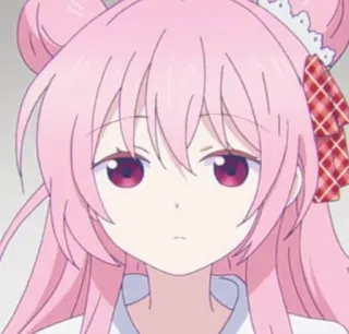 ✨ anime girl, pink hair, cartoon, cute, kawaii telegram sticker