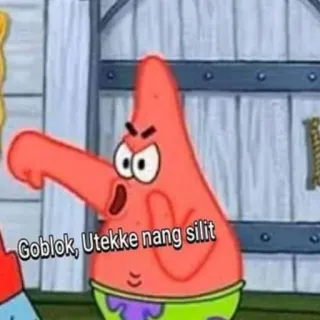 🧬 Patrick Star Spongebob Squarepants Goblok, Utekke nang silit Kartun, Patrick Star, Jari tengah, Hinaan, Spongebob, Ofensif whatsapp sticker