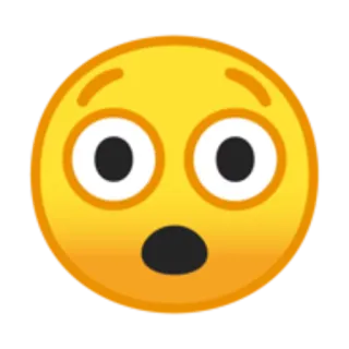 😲 emoji, surprised, shocked, face, expression, yellow telegram sticker