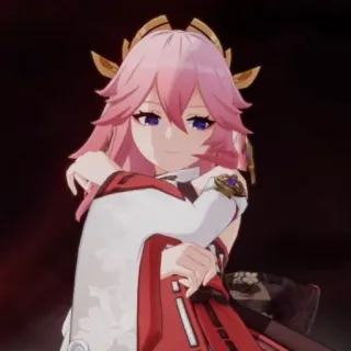 😒 Yae Miko Genshin Impact Anime, Jeu, Personnage, Yae Miko, Genshin Impact whatsapp sticker