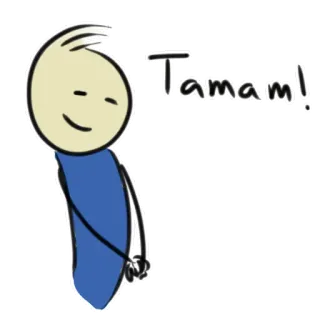 👍 Tamam! bonhomme allumette, dessin animé, d'accord, ok, d'accord, illustration, geste telegram sticker