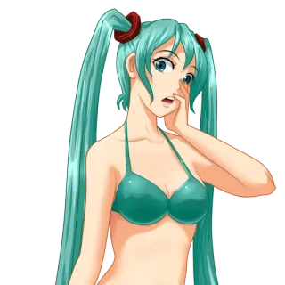😲 Hatsune Miku Anime, Vocaloid, Hatsune Miku, Mädchen, Sängerin, Idol whatsapp sticker