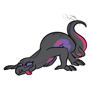 🦎 lizard, animal, reptile, cartoon, salamander whatsapp sticker