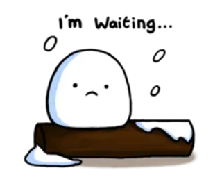 🙁 nieve, invierno, triste, dibujos animados, bola de nieve whatsapp sticker