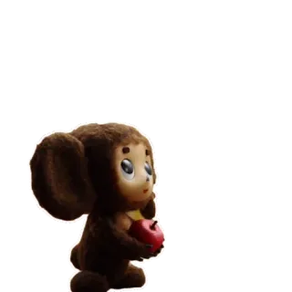 🍎 Cheburashka cartoon, animal, cheburashka, apple telegram sticker