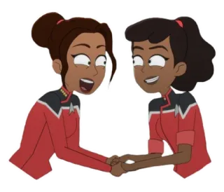 🤝 Star Trek: Lower Decks Star Trek, Lower Decks, Animação, Amizade, Desenho animado, Série de TV telegram sticker
