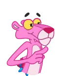 🎁 Pink Panther cartoon, pink, panther, animal, character telegram sticker
