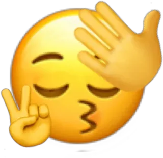 ✌ Emoji, Signe de paix, Facepalm, Baiser, Expression, Sticker, Réaction telegram sticker