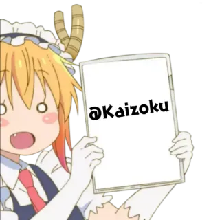 📋 Tohru Miss Kobayashi's Dragon Maid @Kaizoku アニメ, ドラゴン, メイド, 面白い, かわいい, 可愛い telegram sticker