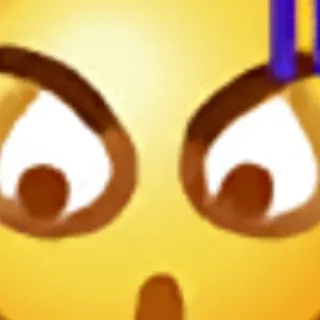 😥 emoji, shocked, face, meme telegram sticker