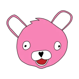 🐻 rosa, urso, desenho animado, animal, coração whatsapp sticker