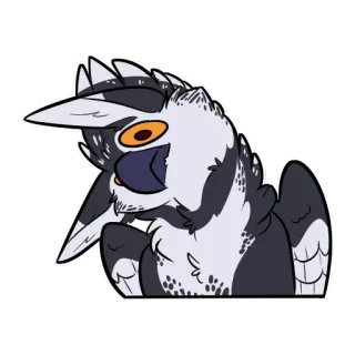 🤨 นก, นกฮูก, การ์ตูน, สติกเกอร์, สัตว์ telegram sticker