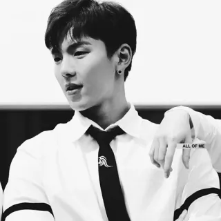 🌑 ALL OF ME 男人, 单色, 领带, kpop, all of me telegram sticker