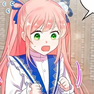 🍉 anime, girl, cute, pink hair, cartoon, female telegram sticker