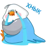😭 鳥, 泣く, 悲しい, 涙, 漫画 telegram sticker