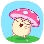 ☺️ きのこ, 漫画, 可愛い, 幸せ telegram sticker