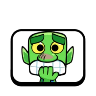 😖 goblin, worried, nervous, cartoon, green telegram sticker