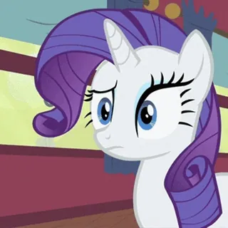 😠 Rarity My Little Pony Poney, Licorne, Dessin animé, Triste, Inquiet, Larmoyant telegram sticker