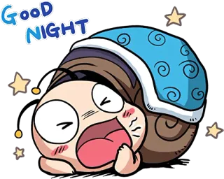 🌙 GOOD NIGHT buenas noches, dormilón, estrellas, tortuga, dibujos animados, lindo whatsapp sticker