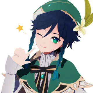 🤩 Venti Genshin Impact venti, genshin impact, anime, videogame, personagem telegram sticker