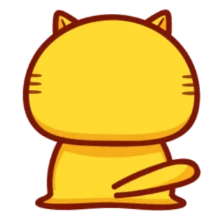 🙃 Katze, Tier, Gelb, Süß, Cartoon telegram sticker