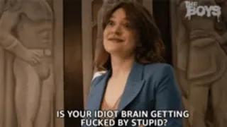 😡 The Boys IS YOUR IDIOT BRAIN GETTING FUCKED BY STUPID? the boys, tv show, funny, offensive, vulgar whatsapp sticker
