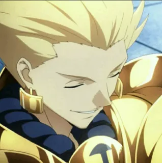 ✨ Gilgamesh Fate/stay night anime, blondyn, Fate, łucznik, zarozumiały telegram sticker