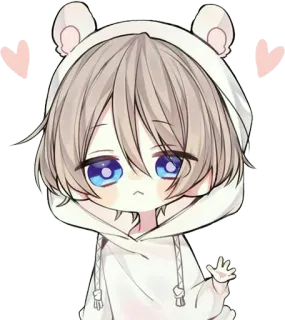 👋 anime, cute, kawaii, child, chibi whatsapp sticker