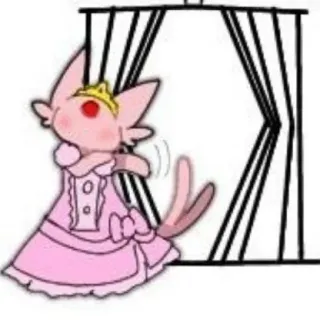 💪 kat, prinses, kroon, schattig, roze, jurk telegram sticker