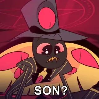 🌟 SON? hazbin hotel, 만화, 애니메이션, 질문, 아버지 telegram sticker