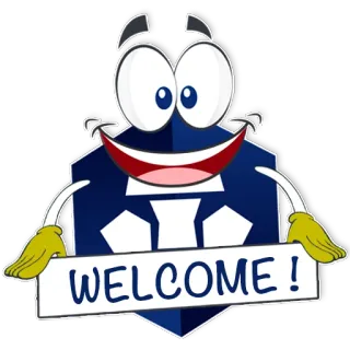 👋 WELCOME ! bem-vindo, saudação, desenho animado, amigável, mascote telegram sticker