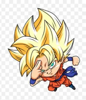 😌 Goku Dragon Ball Z goku, dragon ball z, anime, super saiyan, manga, kartun, pertarungan whatsapp sticker