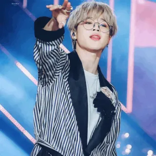 〰 Jimin kpop, jimin, bts, singer, glasses, celebrity, performer telegram sticker