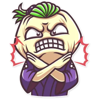 😡 angry, cartoon, character, cross, expression, frustrated, symbol telegram sticker