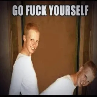 🚶 GO FUCK YOURSELF menyinggung, kata kasar, kasar, vulgar, penghinaan telegram sticker