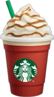 🤩 starbucks, latte, kaffee, getränk, tasse, sahne, karamell telegram sticker