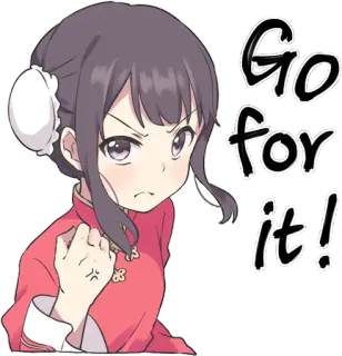 China Girl Sticker ENG :: @line_stickers telegram stickers
