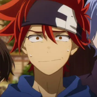 🥢 Anime, Cartoon, rote Haare, verlegen telegram sticker